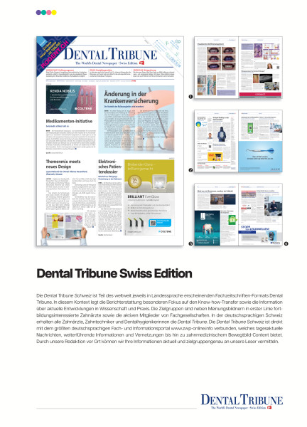 Cover bild gehörig zu Mediadaten Dental Tribune Schweiz